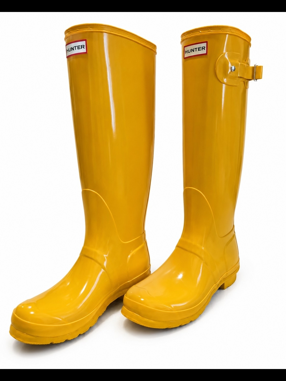 Hunter Original Tall Gloss Yellow Rain Boots Women’s Size 10 New Never Worn